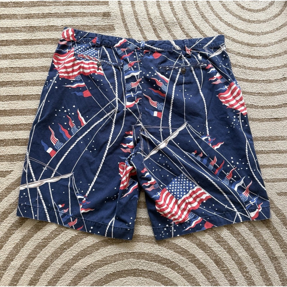 Polo Ralph Lauren Mens Shorts Sz 42 Patriotic American Flag 4th‎ of July Theme - Picture 4 of 5